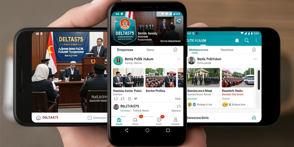Tampilan antarmuka utama aplikasi DELTA575 yang informatif dan mudah digunakan.