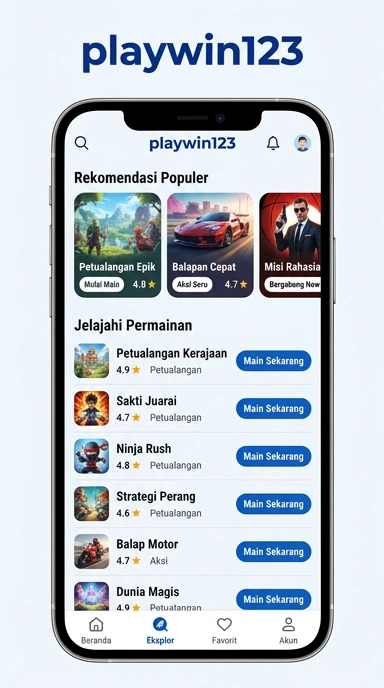 Tampilan katalog aplikasi playwin123